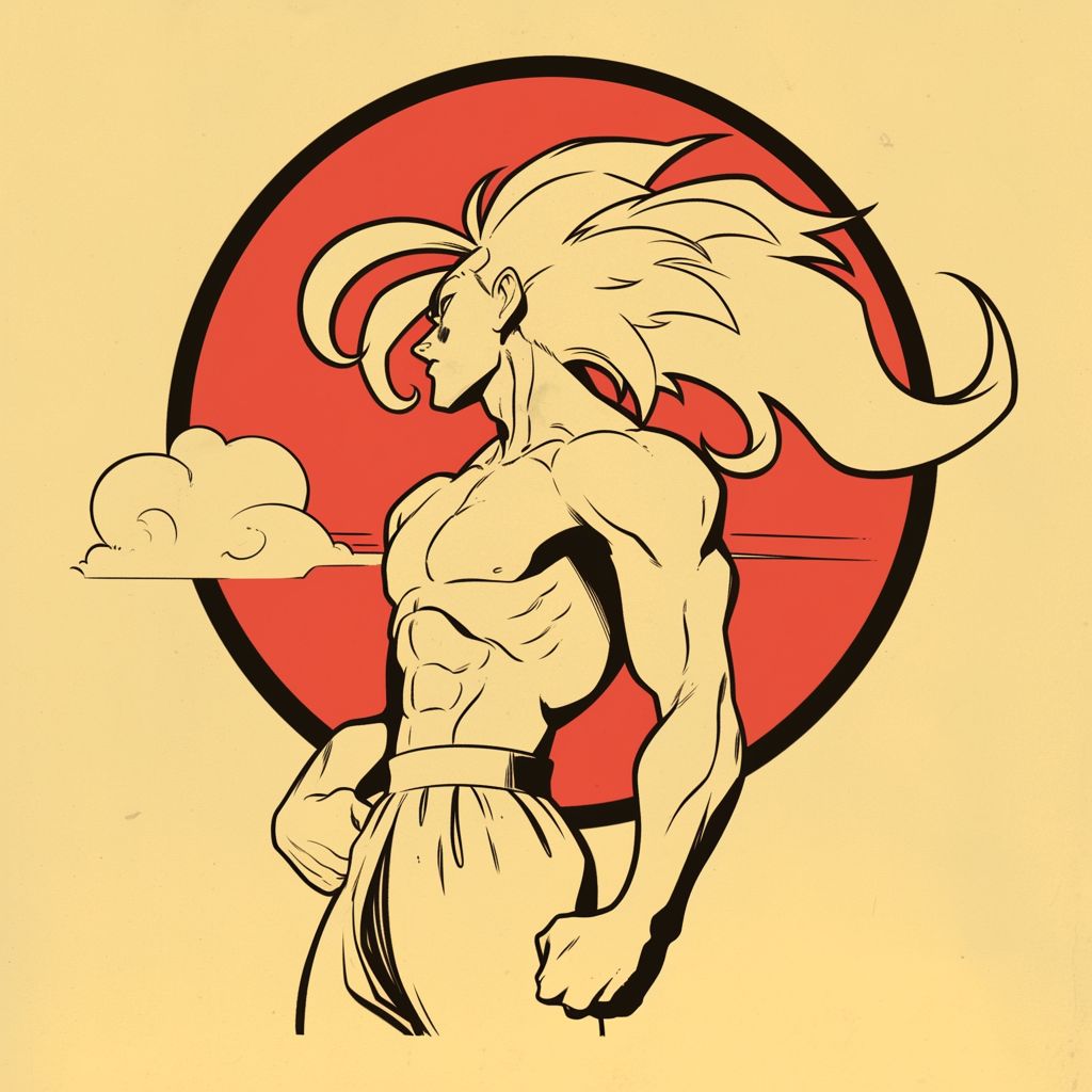 Example of an image generated using the prompt --sref 1299061047 in Midjourney with the Vintage, Anime, Comic book, Illustration style