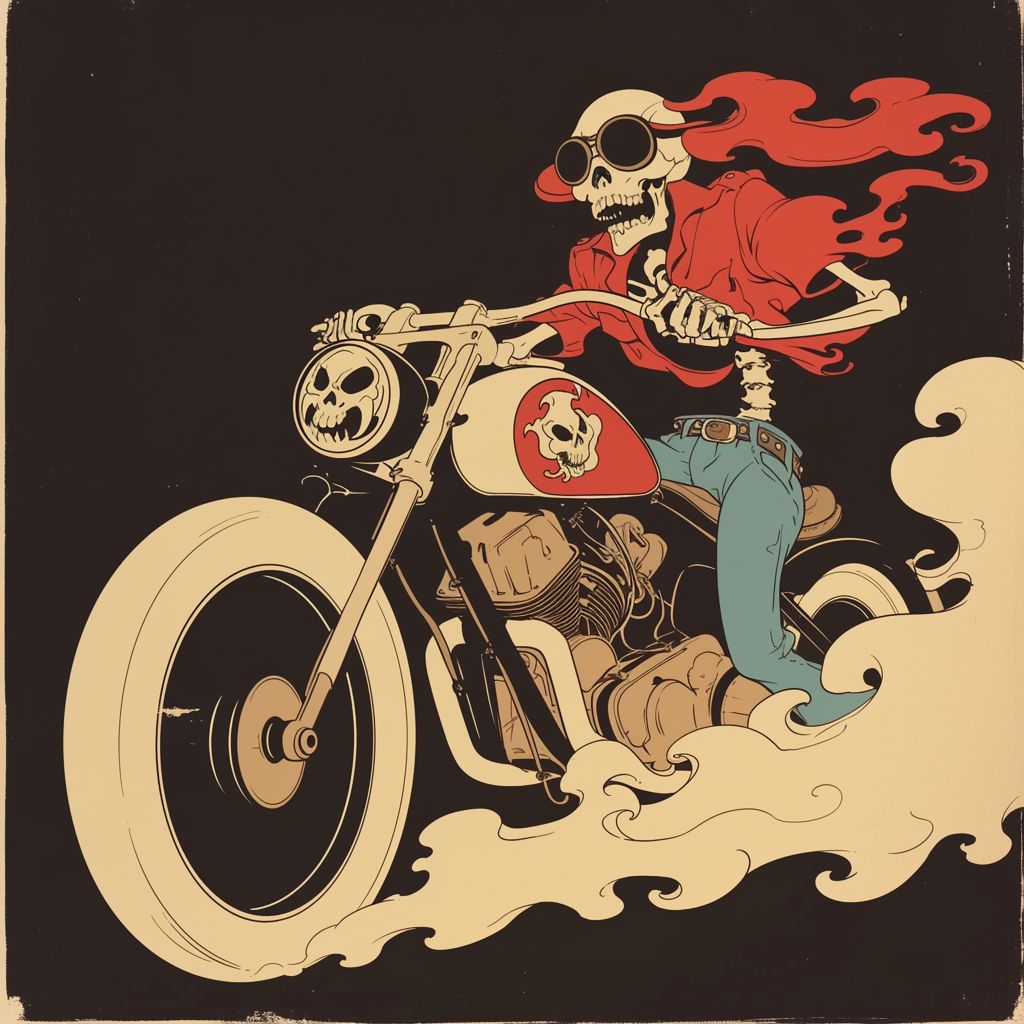 Example of an image generated using the prompt --sref 1299061047 in Midjourney with the Vintage, Anime, Comic book, Illustration style