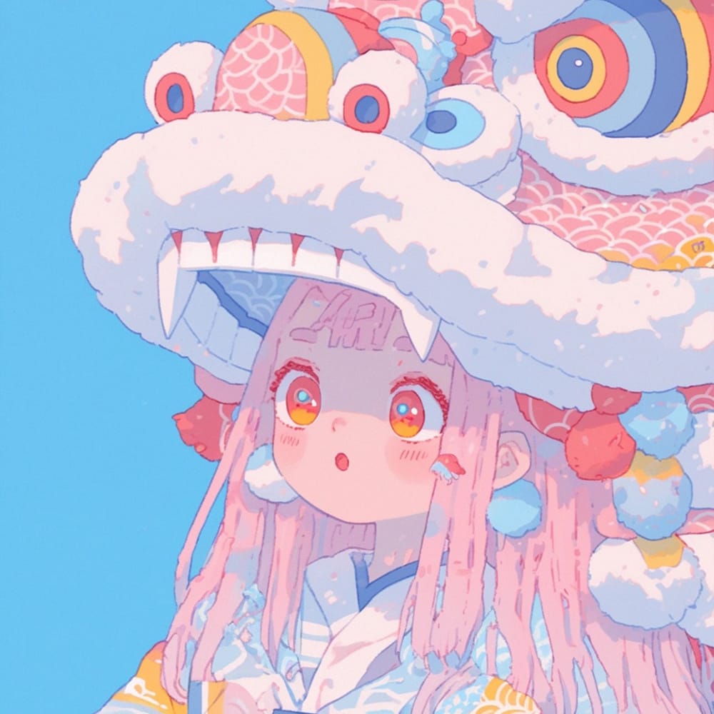 Example of an image generated using the prompt --sref 1808033009 in Midjourney with the Cute, Pink, Anime style