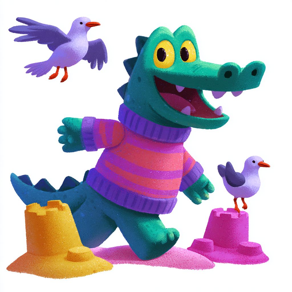 Example of an image generated using the prompt --sref 1836765429 in Midjourney with the Cartoon, Purple style