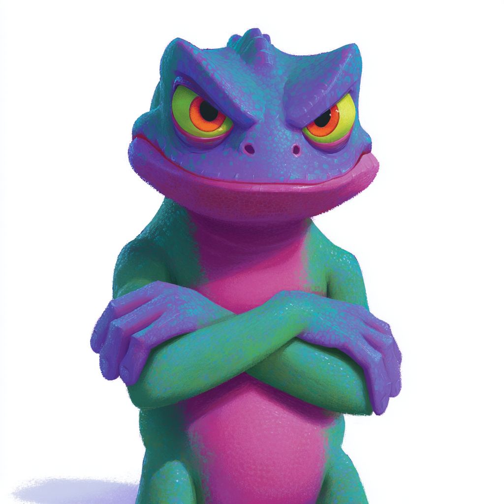 Example of an image generated using the prompt --sref 1836765429 in Midjourney with the Cartoon, Purple style