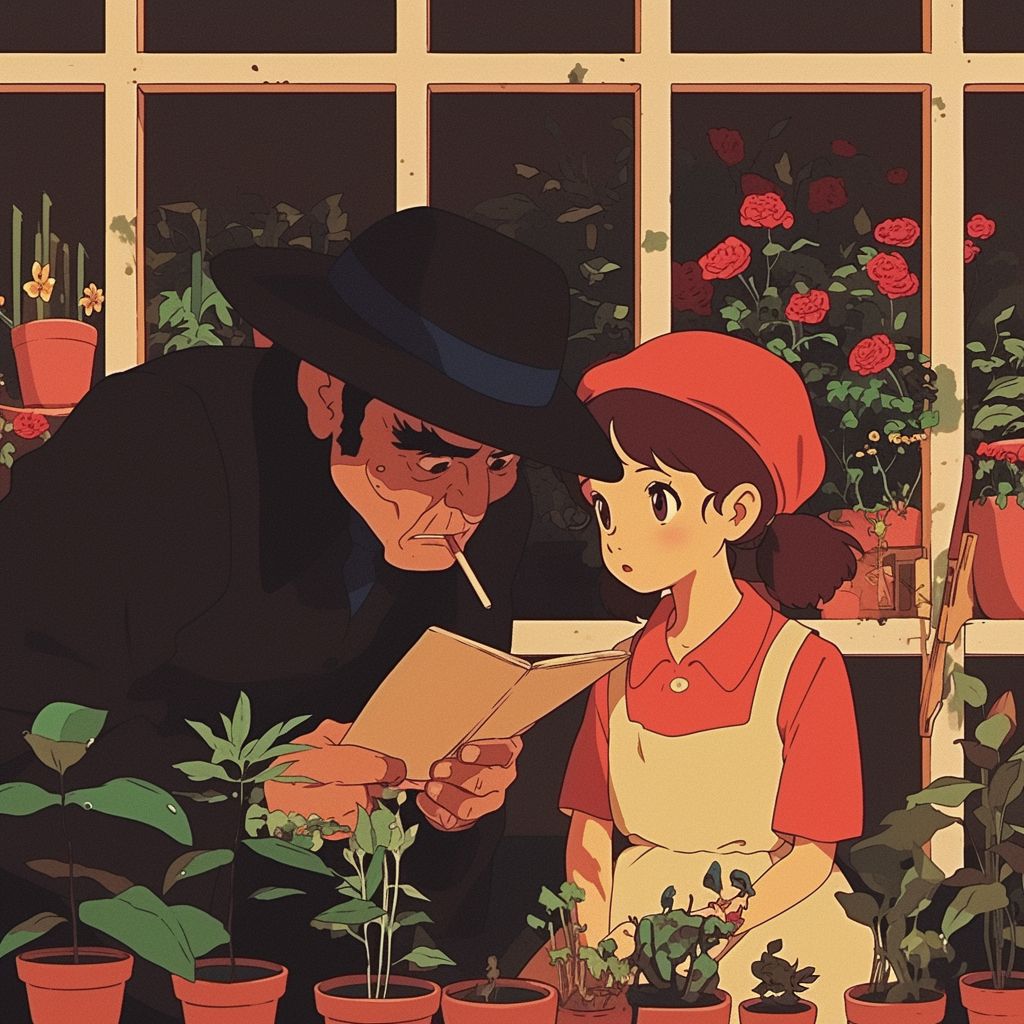 Example of an image generated using the prompt --sref 2132321835 in Midjourney with the Anime, Red, Vintage, Studio Ghibli style