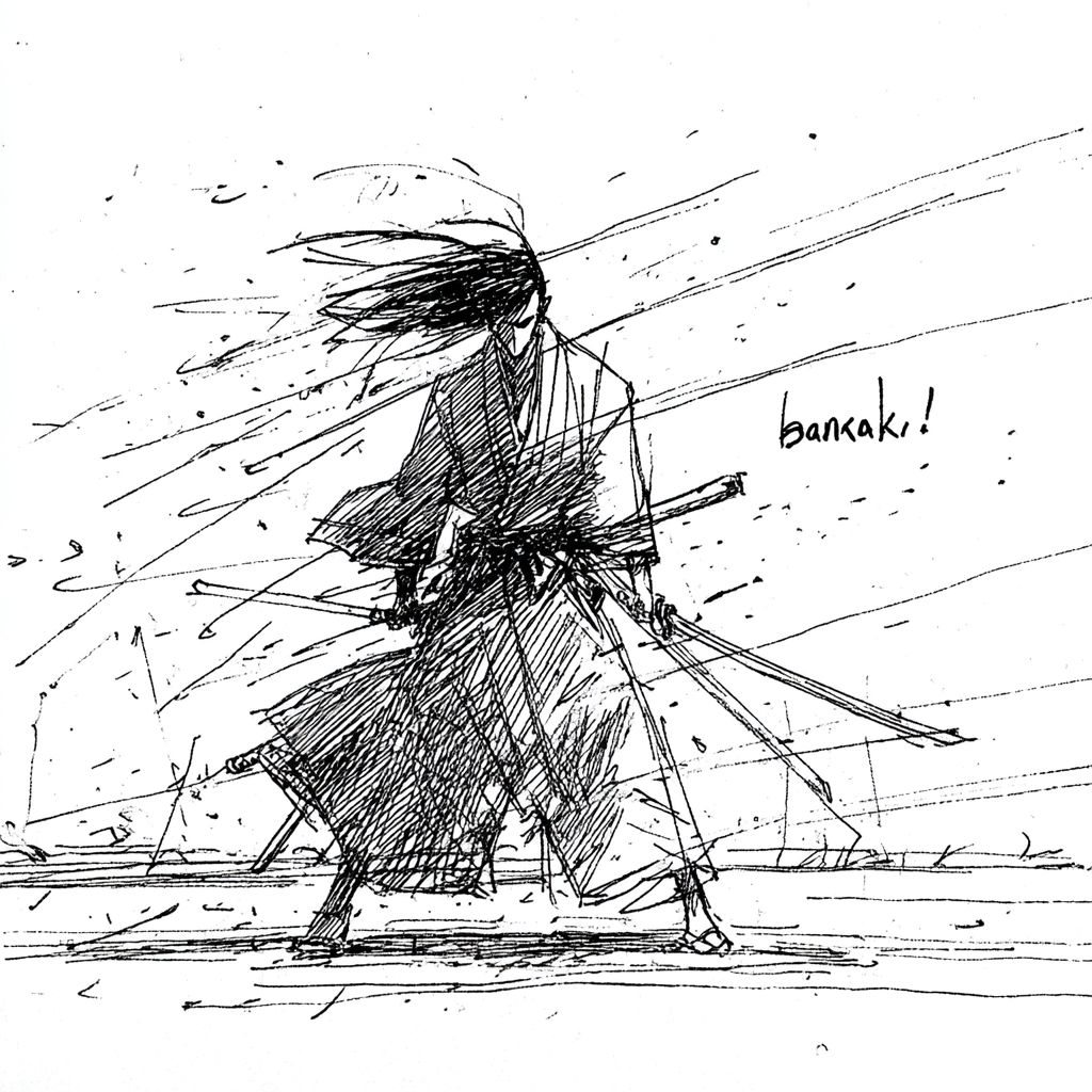 Example of an image generated using the prompt --sref 2337981587 in Midjourney with the Illustration, Comic book, Manga art style