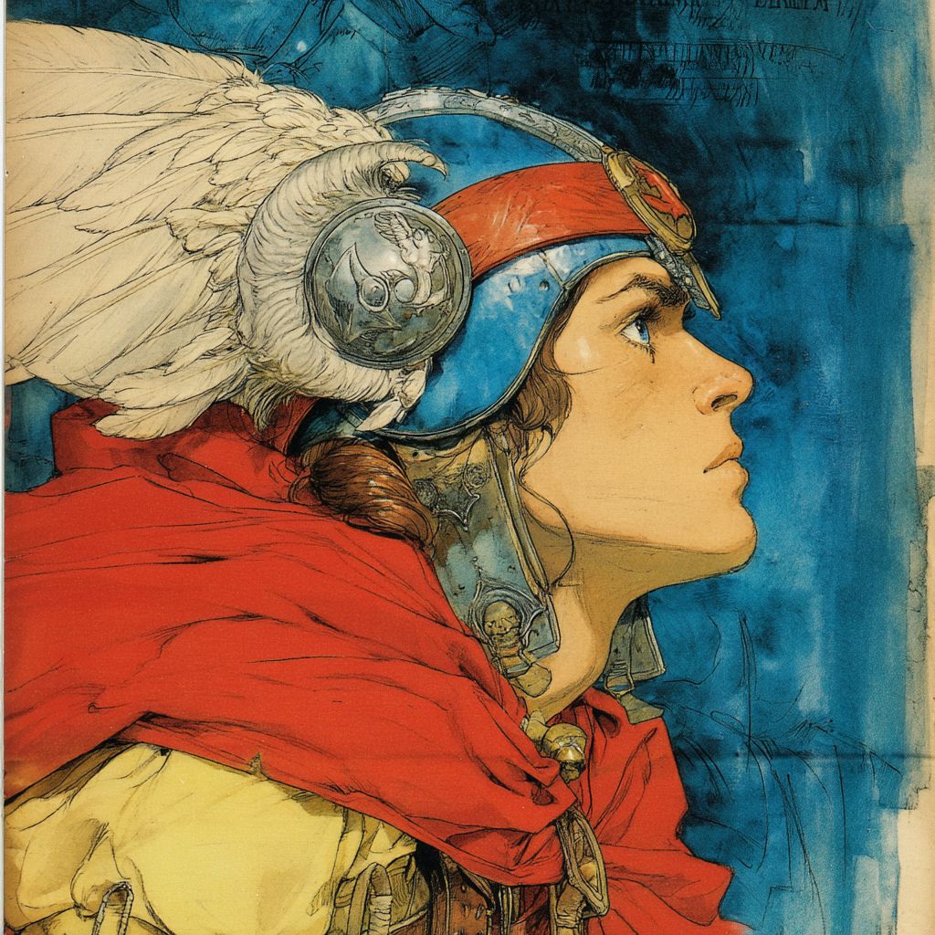 Example of an image generated using the prompt --sref 3517605589 in Midjourney with the Anime, Vintage, Manga art style
