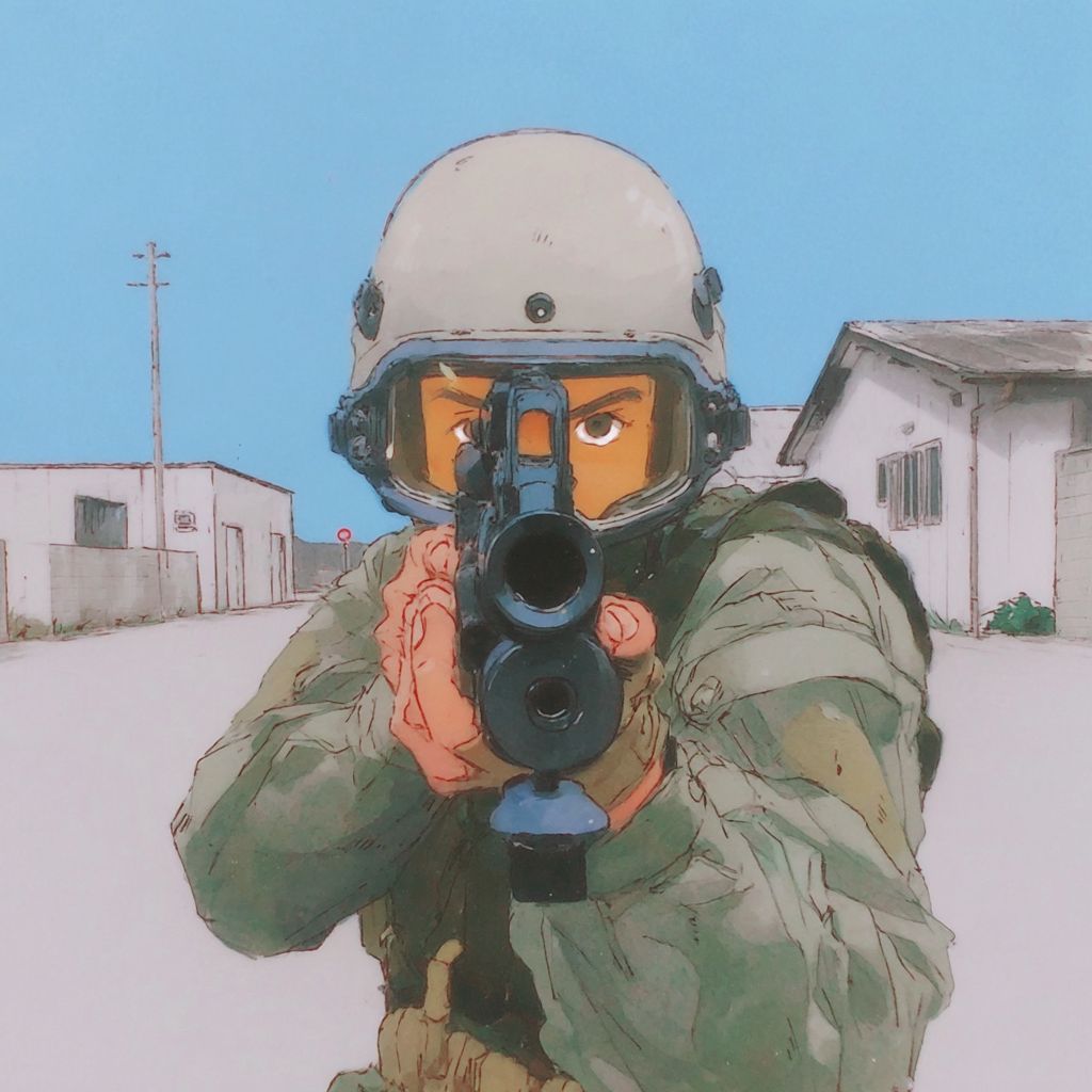 Example of an image generated using the prompt --sref 3812017171 in Midjourney with the Anime, Vintage, Blue style