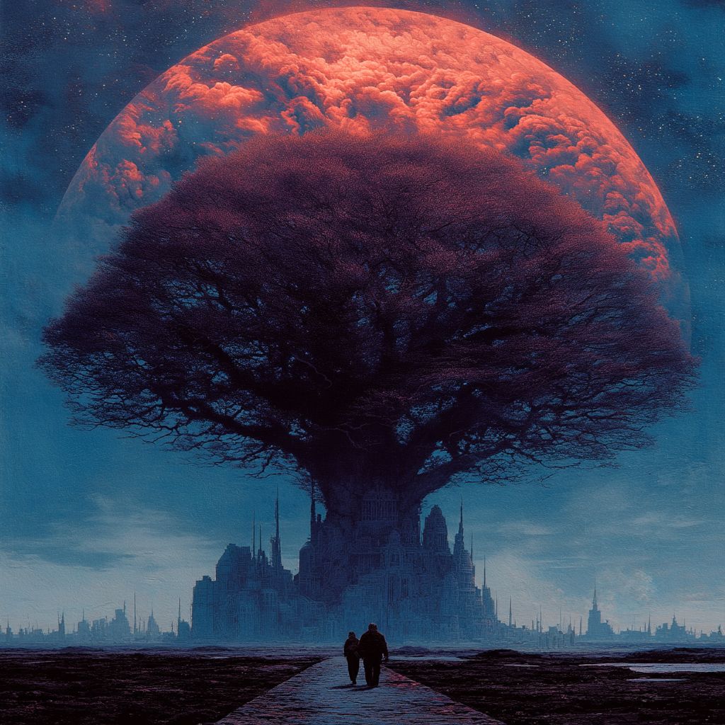 Example of an image generated using the prompt --sref 495638385 in Midjourney with the Surrealistic, Black, Red, Cyberpunk, Pixel style
