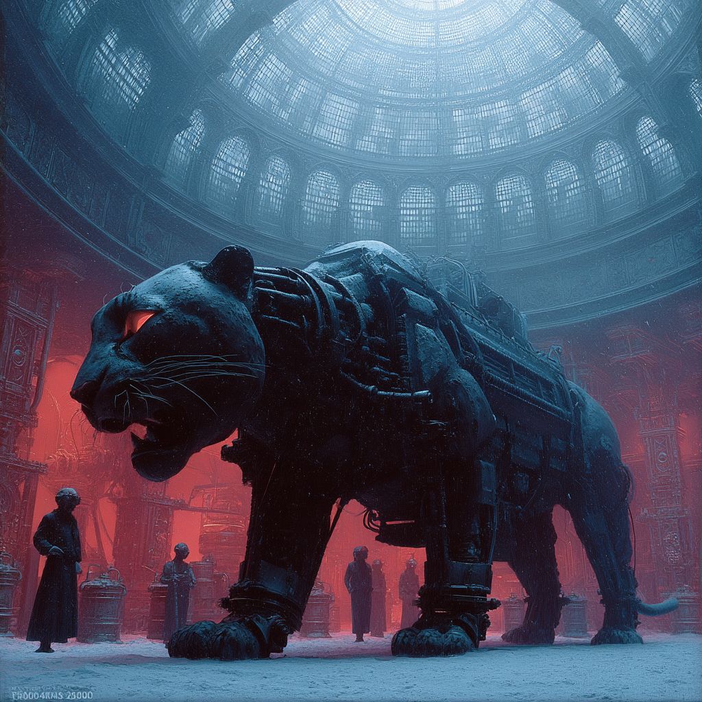 Example of an image generated using the prompt --sref 495638385 in Midjourney with the Surrealistic, Black, Red, Cyberpunk, Pixel style