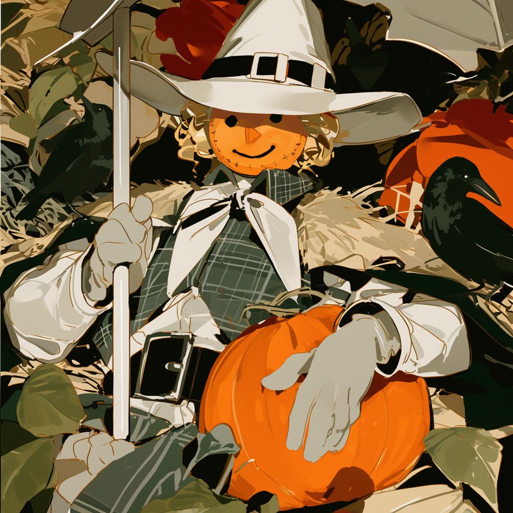 Example of an image generated using the prompt --sref 3522462299 in Midjourney with the Anime, Orange, Halloween, Illustration style