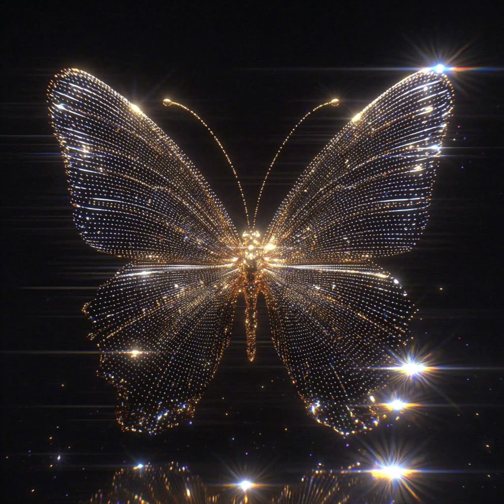 Example of an image generated using the prompt --sref 584258796 in Midjourney with the Surrealistic, Golden, Black style