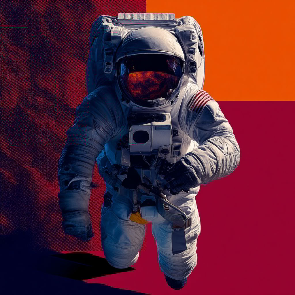 Example of an image generated using the prompt --sref 674001234 in Midjourney with the Red, Surrealistic style