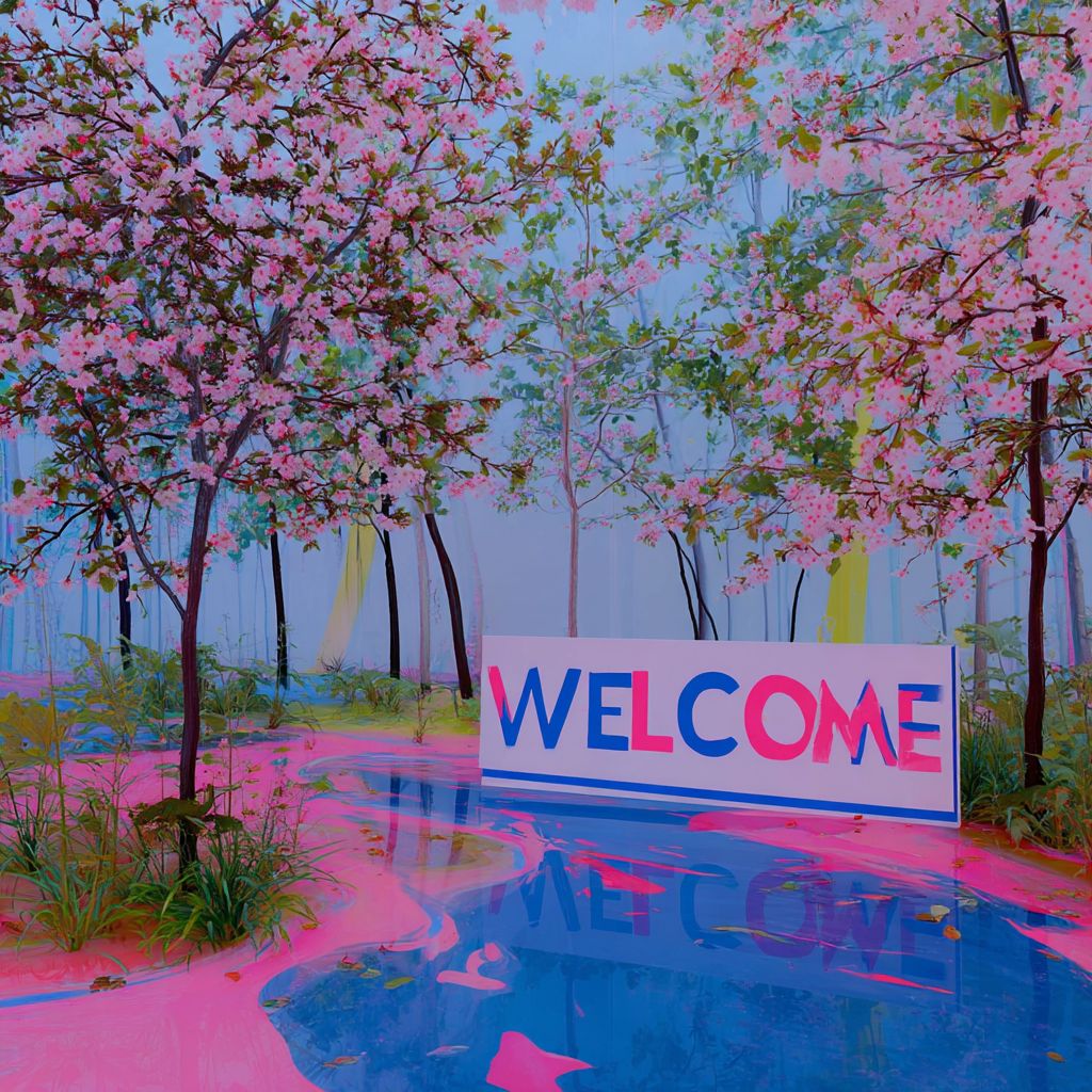 Example of an image generated using the prompt --sref 804589869 in Midjourney with the Photography, Surrealistic, Ink and watercolor, Cyberpunk, Pink, Sticker style