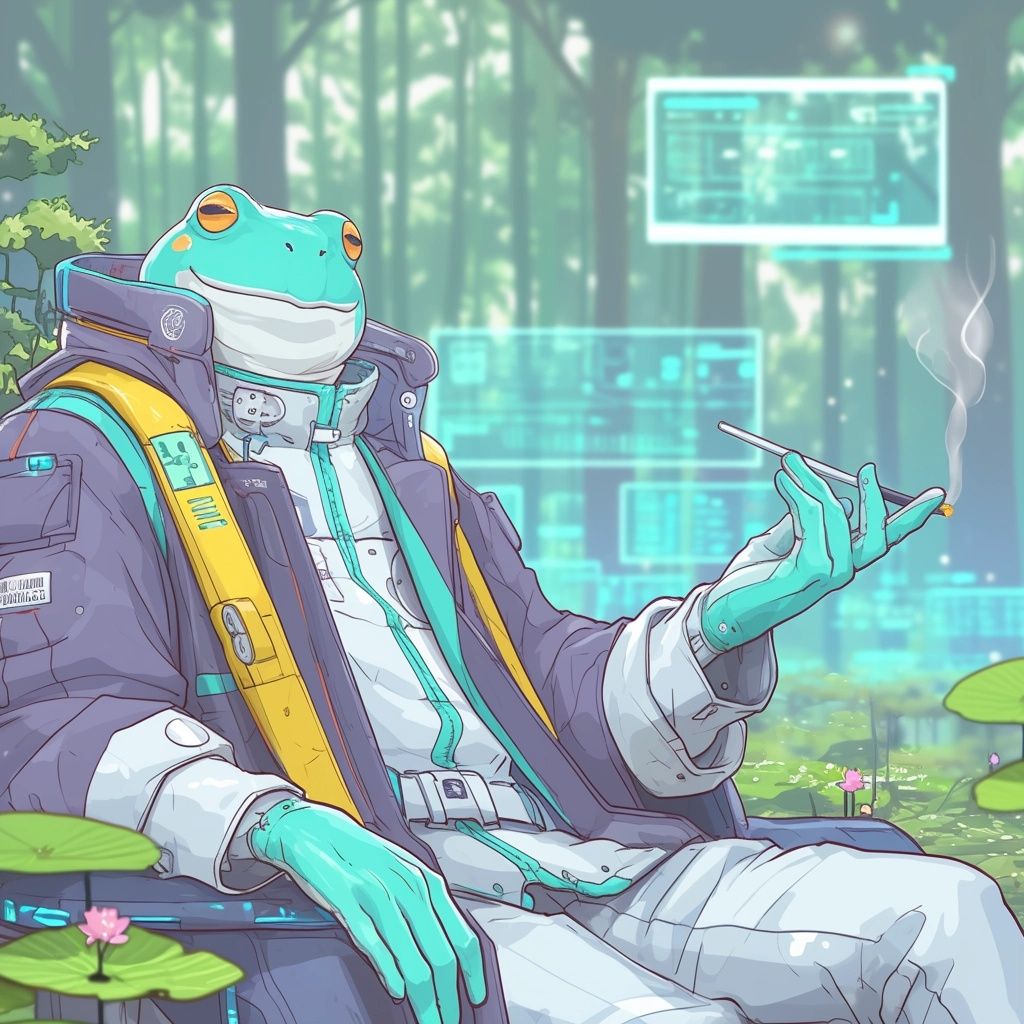 Example of an image generated using the prompt --sref 833222241 in Midjourney with the Anime, Blue, 2D style
