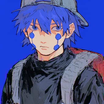 Example of an image generated using the prompt --sref 1289782731 in Midjourney with the Anime, Blue, Illustration style