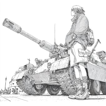 Example of an image generated using the prompt --sref 1292205536 in MidJourney