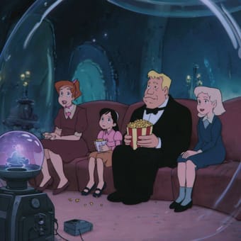Example of an image generated using the prompt --sref 1487420310 in Midjourney with the Vintage, Cartoon style