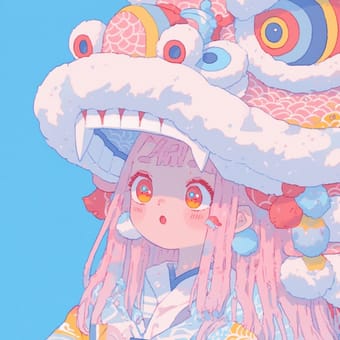 Example of an image generated using the prompt --sref 1808033009 in Midjourney with the Cute, Pink, Anime style