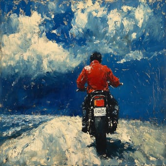 Example of an image generated using the prompt --sref 1808523739 in Midjourney with the Oil painting, Blue style
