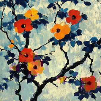 Example of an image generated using the prompt --sref 1808523739 in Midjourney with the Oil painting, Blue style
