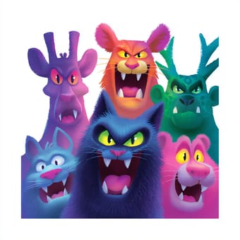 Example of an image generated using the prompt --sref 1836765429 in Midjourney with the Cartoon, Purple style