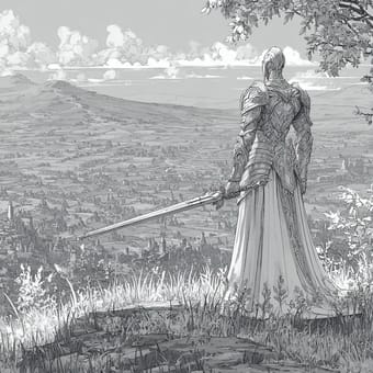 Example of an image generated using the prompt --sref 2018807414 in MidJourney