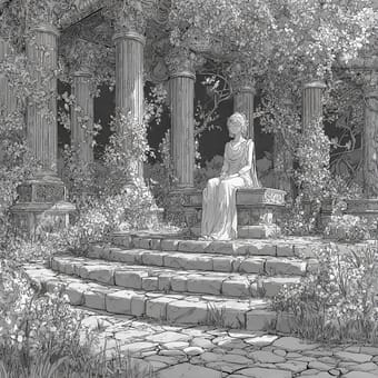 Example of an image generated using the prompt --sref 2018807414 in MidJourney