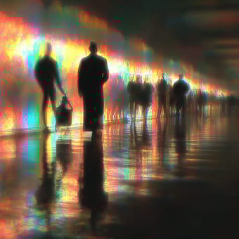 Example of an image generated using the prompt --sref 2031898952 in MidJourney