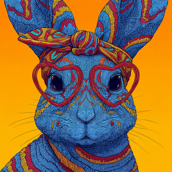 Example of an image generated using the prompt --sref 225871432 in Midjourney with the Illustration, 2D, Blue, Vintage, Surrealistic, Cartoon, Oil painting style