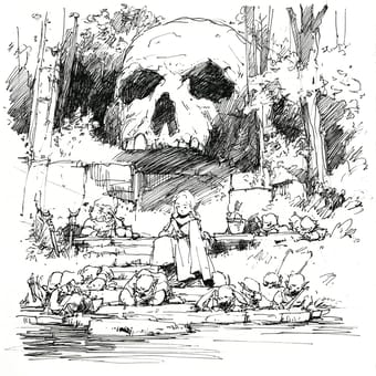 Example of an image generated using the prompt --sref 2337981587 in MidJourney