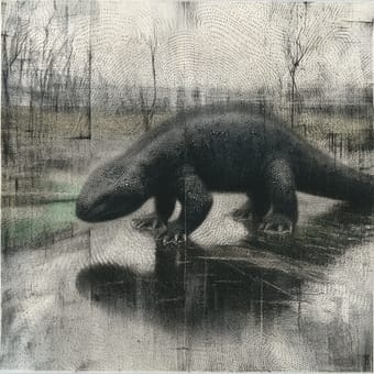 Example of an image generated using the prompt --sref 2541264632 in Midjourney with the Illustration, 2D, Coloring book, Ink and watercolor, Dark fantasy, Black style