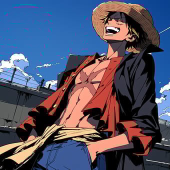 Example of an image generated using the prompt --sref 2611275237 in Midjourney with the Anime, Blue style