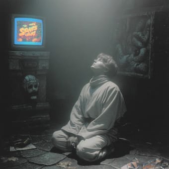 Example of an image generated using the prompt --sref 2874735916 in Midjourney with the Surrealistic, Cyberpunk, Pixel style