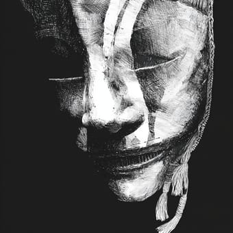 Example of an image generated using the prompt --sref 3629839062 in Midjourney with the Surrealistic, Dark fantasy, Black style