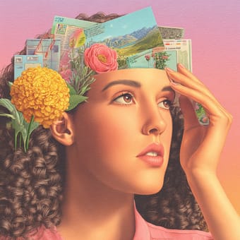 Example of an image generated using the prompt --sref 364789122 in Midjourney with the Surrealistic, Photography, Red, Yellow, Golden, Oil painting, Vintage, Sticker, Illustration style