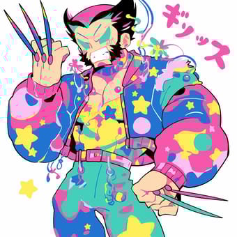 Example of an image generated using the prompt --sref 375729843 in Midjourney with the Cartoon, Pink, Cute, Illustration, Flat vector style