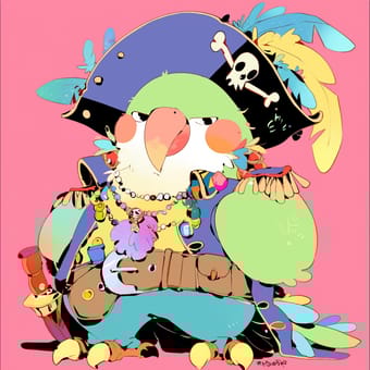 Example of an image generated using the prompt --sref 375729843 in Midjourney with the Cartoon, Pink, Cute, Illustration, Flat vector style