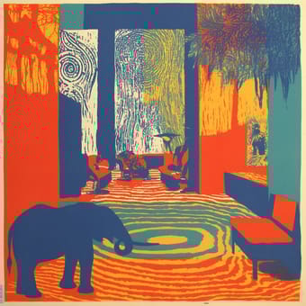 Example of an image generated using the prompt --sref 4153454438 in MidJourney