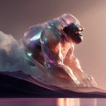 Example of an image generated using the prompt --sref 4269906703 in Midjourney with the Surrealistic, 3D, Pink, style
