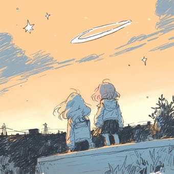 Example of an image generated using the prompt --sref 448236827 in Midjourney with the Anime, Manga art, Blue style