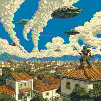 Example of an image generated using the prompt --sref 759416501 in MidJourney