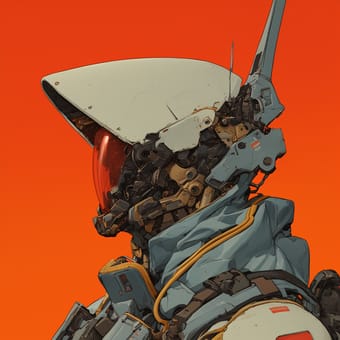 Example of an image generated using the prompt --sref 890718484 in Midjourney with the Anime, Red style