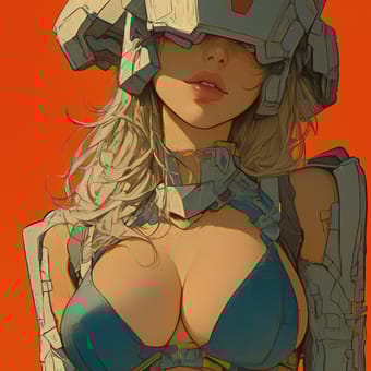 Example of an image generated using the prompt --sref 890718484 in Midjourney with the Anime, Red style