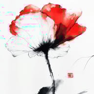 an example of an image generated in MidJourney using the prompt with the --sref 100664756, ranked 12th among the user favorites on this website.