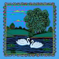 an example of an image generated in MidJourney using the prompt with the --sref 1015365356, ranked 13th among the user favorites on this website.