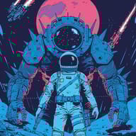 an example of an image generated in MidJourney using the prompt with the --sref 1053330878, ranked 4th among the user favorites on this website.