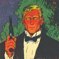 an example of an Red style image generated in MidJourney using the prompt with the --sref 1117630516, ranked 11th among the user favorites on this website.