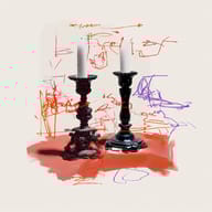 an example of an image generated in MidJourney using the prompt with the --sref 1123515824, ranked 26th among the user favorites on this website.