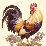 an example of an Purple style image generated in MidJourney using the prompt with the --sref 1158984016, ranked 18th among the user favorites on this website.