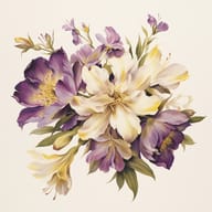 an example of an Purple style image generated in MidJourney using the prompt with the --sref 1158984016, ranked 18th among the user favorites on this website.