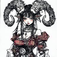 an example of an image generated in MidJourney using the prompt with the --sref 116768551, ranked 5th among the user favorites on this website.
