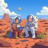 an example of an image generated in MidJourney using the prompt with the --sref 120005898, ranked 14th among the user favorites on this website.